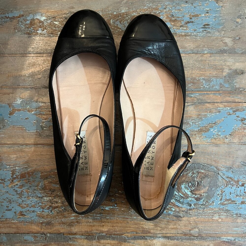 Barneys New York -  Patent and Kid Leather Mary Janes, SZ 8